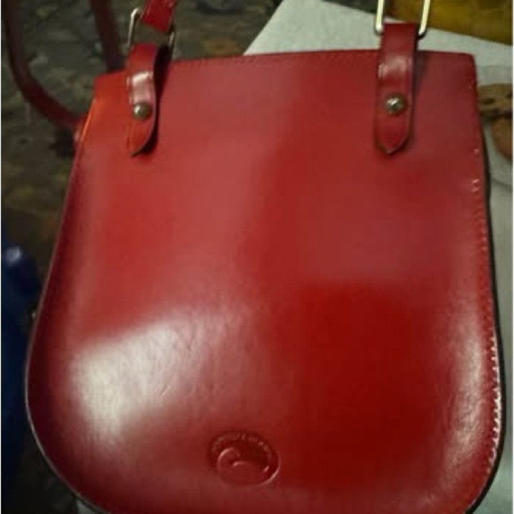 Dooney & Bourke Red Leather Double-Strap Crossbody - Picture 8 of 12
